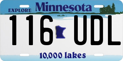 MN license plate 116UDL