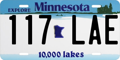 MN license plate 117LAE