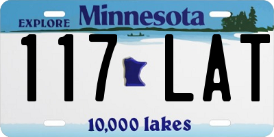 MN license plate 117LAT