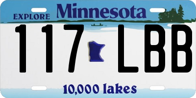 MN license plate 117LBB