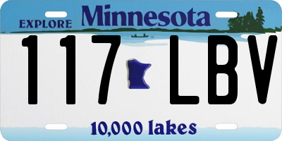 MN license plate 117LBV