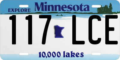 MN license plate 117LCE