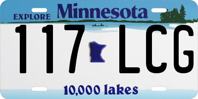 MN license plate 117LCG