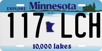MN license plate 117LCH
