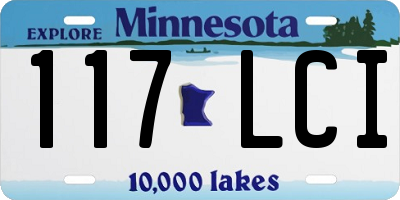 MN license plate 117LCI