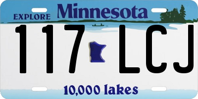 MN license plate 117LCJ
