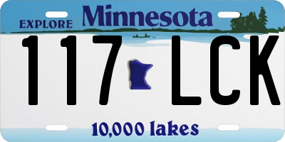 MN license plate 117LCK