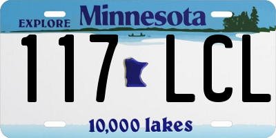 MN license plate 117LCL