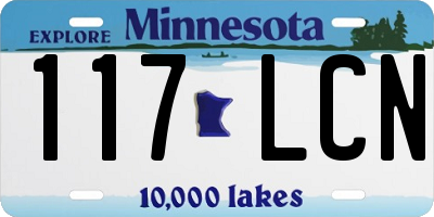 MN license plate 117LCN