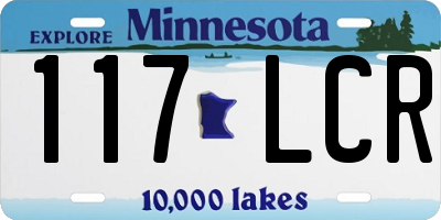 MN license plate 117LCR