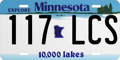 MN license plate 117LCS