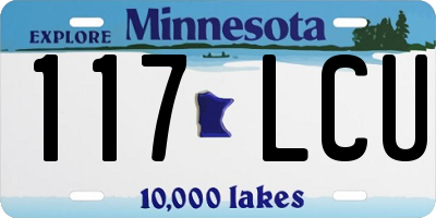 MN license plate 117LCU