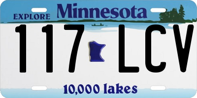 MN license plate 117LCV