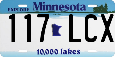 MN license plate 117LCX
