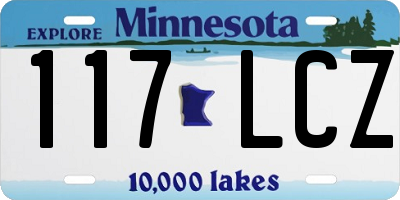 MN license plate 117LCZ