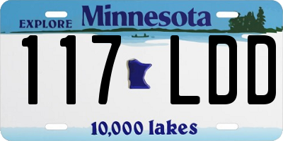 MN license plate 117LDD