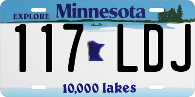 MN license plate 117LDJ