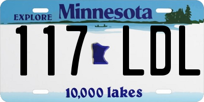 MN license plate 117LDL