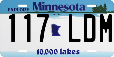 MN license plate 117LDM