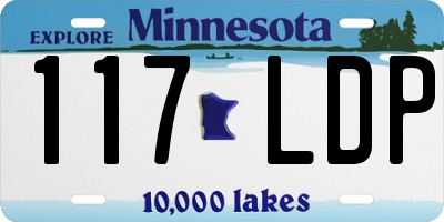 MN license plate 117LDP