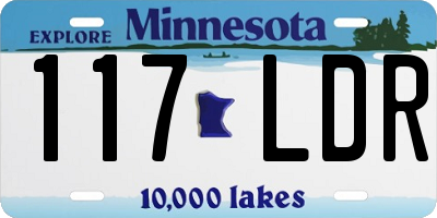 MN license plate 117LDR