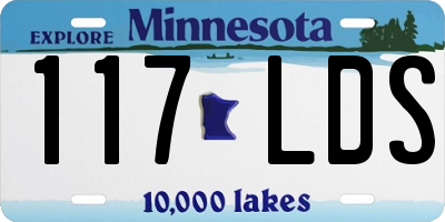 MN license plate 117LDS