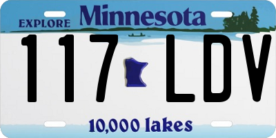 MN license plate 117LDV