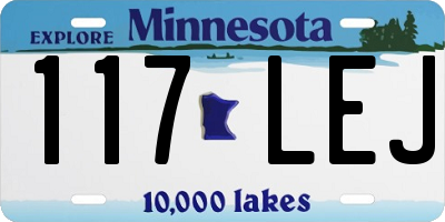 MN license plate 117LEJ