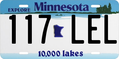 MN license plate 117LEL