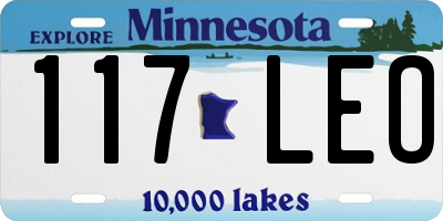 MN license plate 117LEO