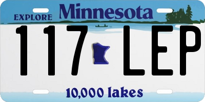 MN license plate 117LEP