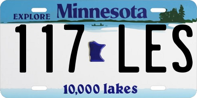 MN license plate 117LES