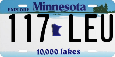 MN license plate 117LEU