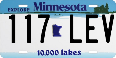MN license plate 117LEV