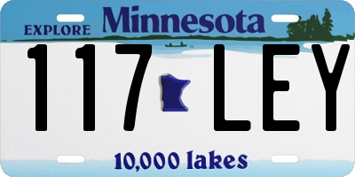MN license plate 117LEY