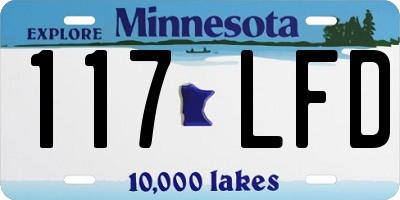 MN license plate 117LFD