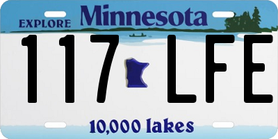 MN license plate 117LFE