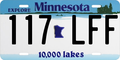 MN license plate 117LFF
