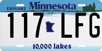 MN license plate 117LFG