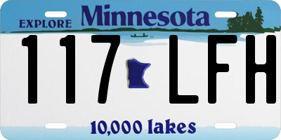 MN license plate 117LFH