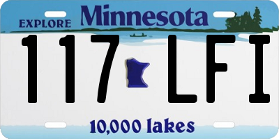 MN license plate 117LFI
