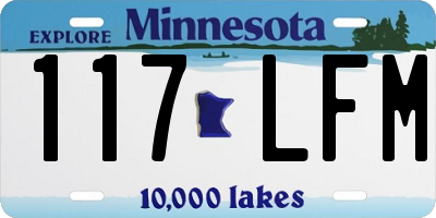 MN license plate 117LFM