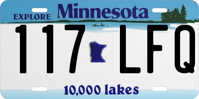 MN license plate 117LFQ