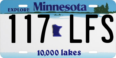 MN license plate 117LFS