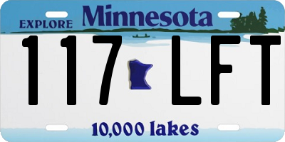 MN license plate 117LFT