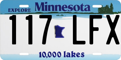 MN license plate 117LFX