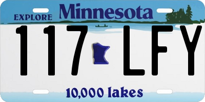 MN license plate 117LFY
