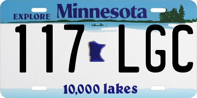 MN license plate 117LGC