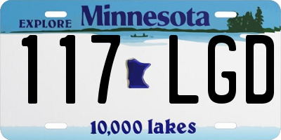 MN license plate 117LGD