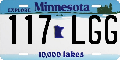 MN license plate 117LGG